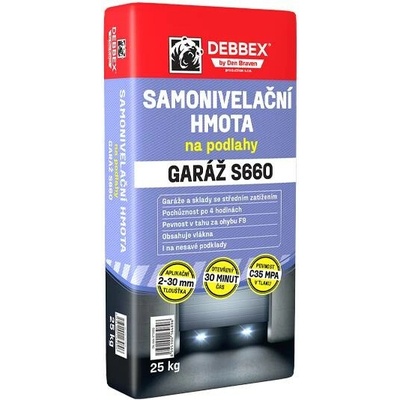 Den Braven Samonivelační hmota na podlahy GARÁŽ S660 25 kg pytel