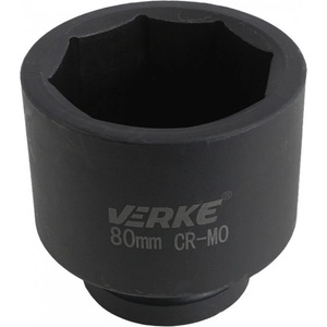 VERKE Кована ударна вложка 8-стенна 80 мм за 1" 13220 (v39438)