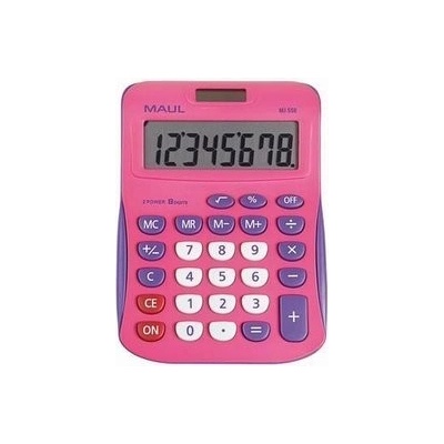 Maul Kalkulačka MJ 550, růžová-fialová, stolní, 8 číslic, MAUL 7263422 261838