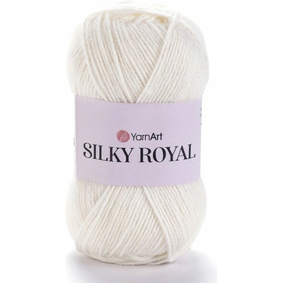 YarnArt pletací příze YarnArt SILKY ROYAL 447 bílá, klasická 50g/140m