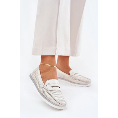 Boto Dámské Mokasíny Z Eko Kůže Zlaté Bralithia šedá EVENTO