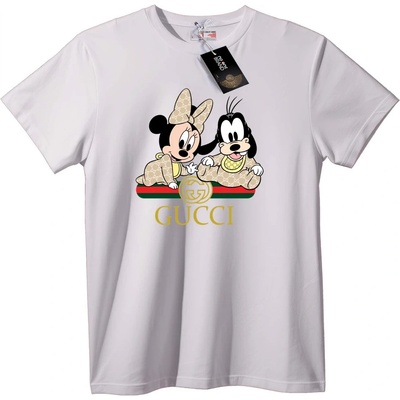 NOONEBRAND Тениска Gucci Minnie и Goofy - XL, White