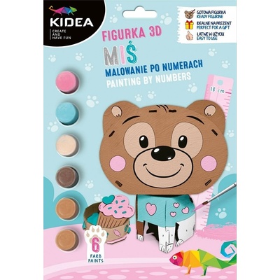 kidea - 3D фигура за оцветяване Мече 98507