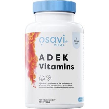 Osavi ADEK Vitamins | A + D + E + K | with Quali-D® [90 Гел капсули]