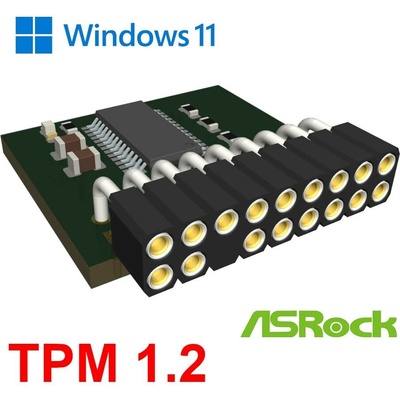 IAX (C-101) ASROCK C-modul special TPM 1.2 var:LPC pin:18pin pro Win11