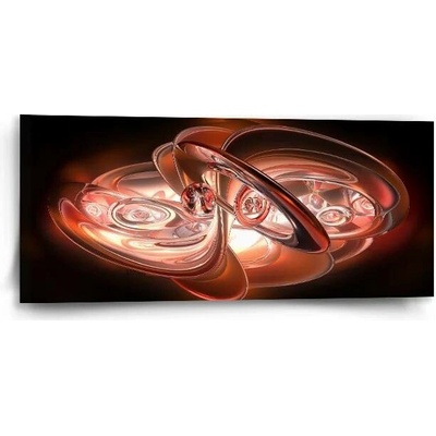Sablio Obraz Červená abstrakce - 110x50 cm