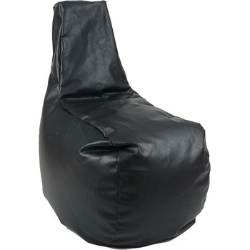 Image 1 of PUFRELAX Пуф, стол, 230л. , Sunlounger Evo - Back 2 Black, PU кожа, Пълнеж от полистиролни перли (PUF-G-SEV-PU-BTB)