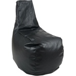 PUFRELAX Пуф, стол, 230л. , Sunlounger Evo - Back 2 Black, PU кожа, Пълнеж от полистиролни перли (PUF-G-SEV-PU-BTB) - topmall