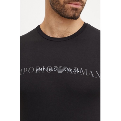 Emporio Armani Underwear Домашна тениска Emporio Armani Underwear в черно с принт 111035 4F729 (111035.4F729)