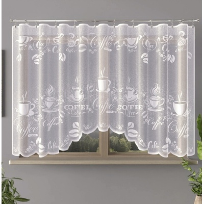 Kusová záclona Coffee Bez řasící pásky 160x300