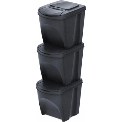 Prosperplast Odpadkový koš plastový 75 l šedý