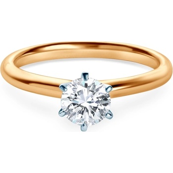 SAVICKI Годежен пръстен Savicki: двуцветно злато, лабораторен диамант