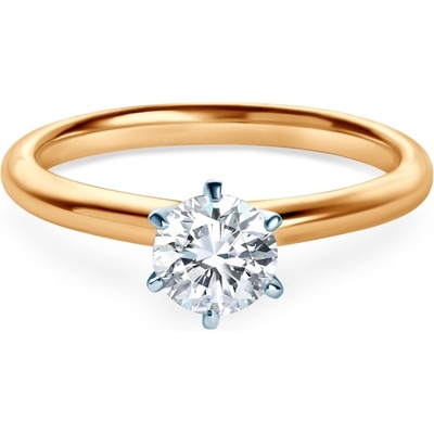 SAVICKI Годежен пръстен Savicki: двуцветно злато, лабораторен диамант