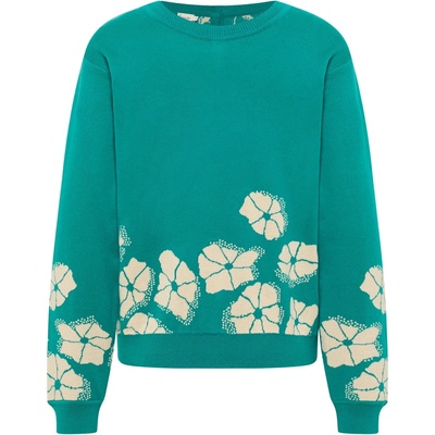 Tranquillo Дамски вълнен пуловер Tranquillo Women's Lockerer Jaquard-Pullover Jumper - Bay Flowers - размер XL (105-6694-0115)