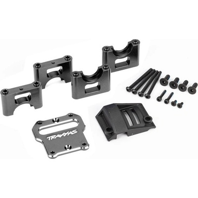 Traxxas 1:8 Sledge 4WD TQi: Lôžko centrálneho diferenciálu hliníkové šedo eloxované