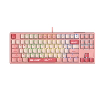 A4Tech Bloody Energy Pink S87 BLMS TKL RGB Backlit Red Switch (A4-KEY-S87-PINK)