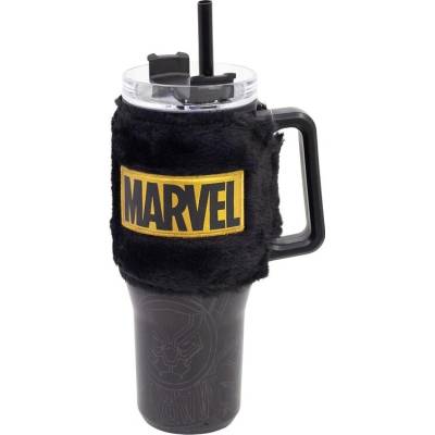 Young Adult Marvel termohrnek s plyšovým návlekem 770 ml černý