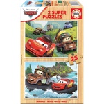 Educa Дървен пъзел, Educa, Cars, 2 х 25 части (EDU18877)