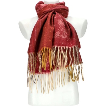 Barebag dámsky červený teplý dlhý zimný šál