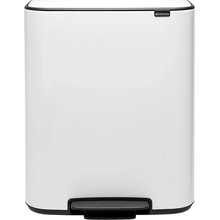 Bo pedálový kôš 2 × 30 l – biely