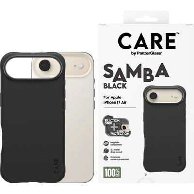 Panzer Гръб Care by PanzerGlass за iPhone 17 Air, Fashionable Case Samba Black w. MagSafe