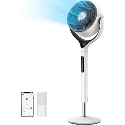 DREO Вентилатор Dreo TurboPoly Fan 565S, WiFi, RGB осветление, 3D завъртане до 120 градуса
