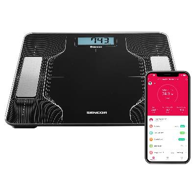 Fitness váha Sencor SBS 8002BL Bluetooth do 180 kg (SBS 8002BK)