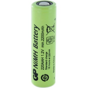 GP Batteries Акумулаторна Батерия R6 AA 220AAH-B 2200mAh NiMH 1 бр. BULK Industrial GP (GP-BR-R6-2200-BULK) - topmall