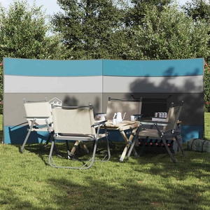 vidaXL Camping Windbreak Blue 340x130 cm Водоустойчив (4009658)