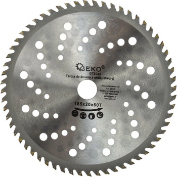 GEKO Kotouč pilový vidiový s otvory 185x20x60T