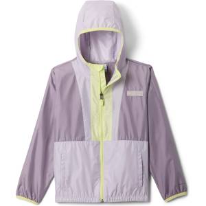 Columbia Детско ветрозащитно яке Columbia Kid's Back Bowl II Hooded Windbreaker Windproof jacket - Shale Purple / Lavender Pearl / Citron Haz - размер XL (718-0091-0716)