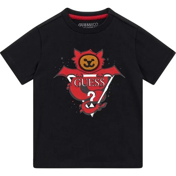 Image 1 of GUESS Тениска с къс ръкав в черно за момче с цветна щампа Guess