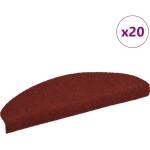 vidaXL Изтривалки за стълби, самозалепващи се, 20 бр. , 65x21x4 см, бордо червени, полукръгли, големи (3365647)