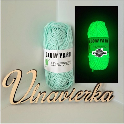 GLOW YARN priadza svietiaca v tme G002 modrá
