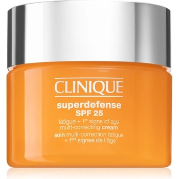 Clinique Superdefense SPF 25 Fatigue + 1st Signs Of Age Multi-Correcting Cream крем против първи белези на стареене за суха и смесена кожа SPF 25 30ml