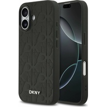 DKNY PU Leather Grid Pattern MagSafe zadný kryt pre iPhone 17 Black