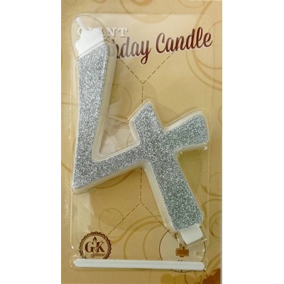 Dortisimo Svíčka velká stříbrná číslo 4 – Zboží Dáma