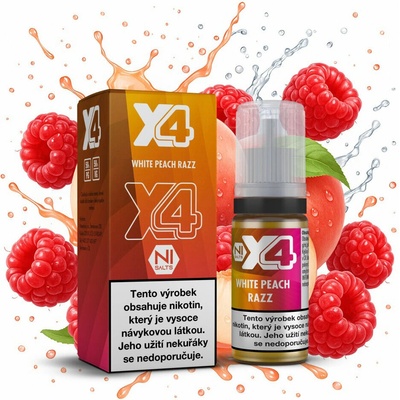 X4 Bar Juice White Peach Razz 10 ml 10 mg
