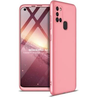 GKK Гръб GKK 3 IN 1 Hard PC Case за Samsung Galaxy A21S - Rose gold