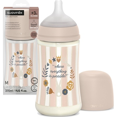 Suavinex Wonderland Kojenecká láhev fyziologický průtok zelená 270 ml