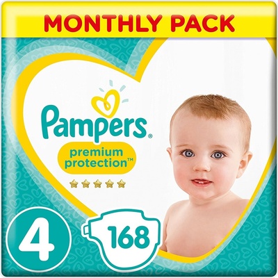 Pampers premium protection 4 168 ks