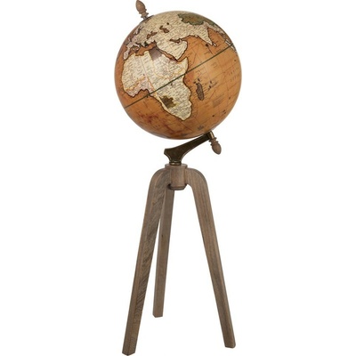 Dekorace glóbus na dřevěné trojnožce Rustic - Ø40*101cm - J-Line by Jolipa