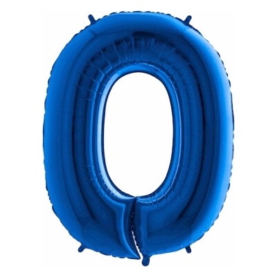 Balón narodeninový číslo 0 maxi modrá