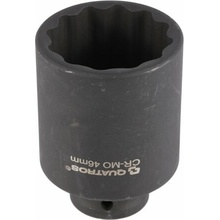 Nástrčná hlavica rázová, 1/2", 46 mm, 12-hranná - QUATROS QS54365