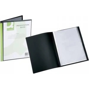 Q-Connect Quotation folder Q-CONNECT with descriptive pocket, PP, A4, 460mikr. , 10 T-shirts, black