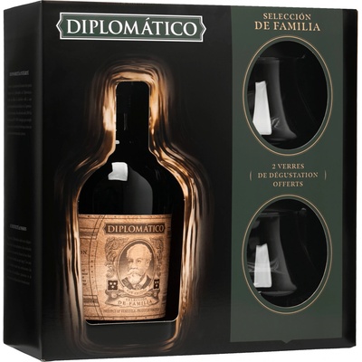 Diplomatico SELECCION DE Familia 43% 0,7 l (darkové balení 2 sklenice)