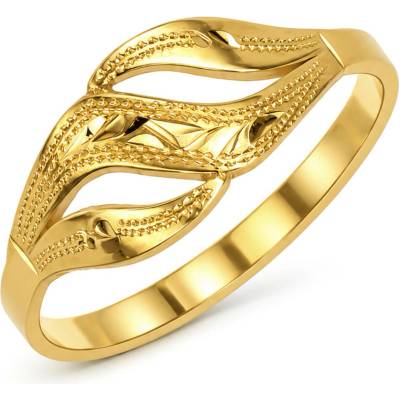 Argento Pozlátený strieborný prsteň s ručným gravírom 72830