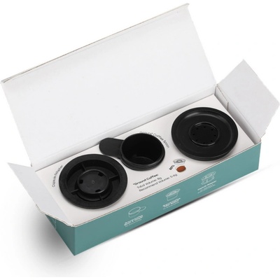 Outin Комплект 3 бр. аксесоари за еспресо машина Outin Nano, Адаптер за капсули, Приставка за мляно кафе, Мерителна лъжичка, Черен (Nano - adapters)