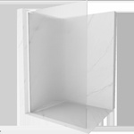 Mexen Kioto L душ стена Walk-in 80 x 200 см, ивици, бял - 800-080-103-20-09 (800-080-103-20-09)