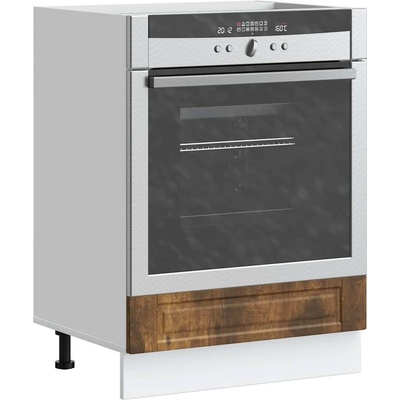 vidaXL Шкаф за фурна, Porto, опушен дъб, инженерно дърво (854002)